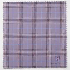 Alexander Collection - Regular Fit Light Purple Glen Plaid Double Breasted 2-Piece Suit