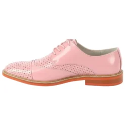 Alford Collection - Pink Perforated Cap-Toe Dress Shoe