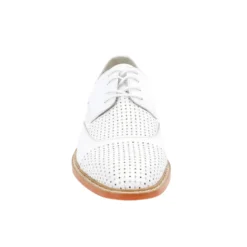 Alford Collection - White Perforated Cap-Toe Dress Shoe