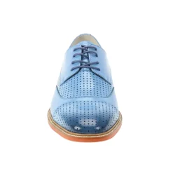 Alford Collection - Light Blue Perforated Cap-Toe Dress Shoe