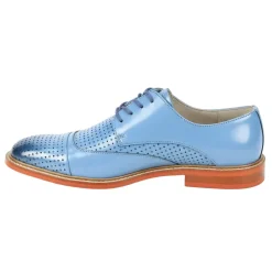 Alford Collection - Light Blue Perforated Cap-Toe Dress Shoe