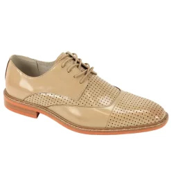 Alford Collection - Natural Perforated Cap-Toe Dress Shoe
