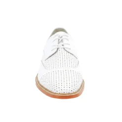 Alford Collection - White Perforated Cap-Toe Dress Shoe
