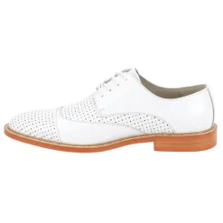Alford Collection - White Perforated Cap-Toe Dress Shoe