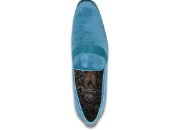 (10½) Aqua Solid Velvet Loafer