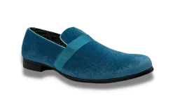 (10½) Aqua Solid Velvet Loafer