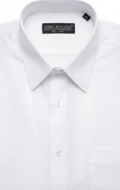 Basic Dress Shirt Convertible Cuff Regular Fit in White