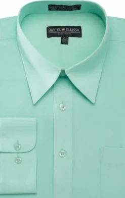 Basic Dress Shirt Convertible Cuff Regular Fit in Mint