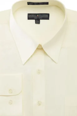 Basic Dress Shirt Convertible Cuff Regular Fit in Ivory