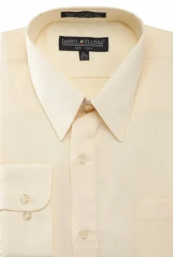 Basic Dress Shirt Convertible Cuff Regular Fit in Soft Butter