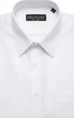 Basic Dress Shirt Convertible Cuff Regular Fit in White