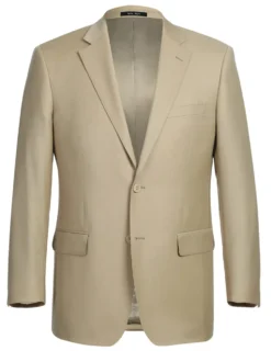 Bevagna Collection - Beige 100% Virgin Wool Regular Fit Pick Stitched 2 Piece Suit