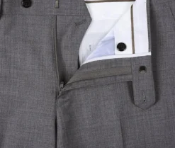 Bevagna Collection - Gray 100% Virgin Wool Regular Fit Pick Stitched 2 Piece Suit