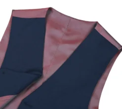 Bevagna Collection - Wool Suit Dress Vest 5 Buttons Regular Fit In Blue