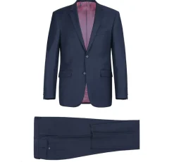 Bevagna Collection - Blue 100% Virgin Wool Regular Fit Pick Stitched 2 Piece Suit