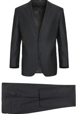 Bevagna Collection - Charcoal 100% Virgin Wool Regular Fit Pick Stitched 2 Piece Suit