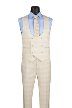 Birch Slim Fit 3 Piece 1 Button Windowpane Suit