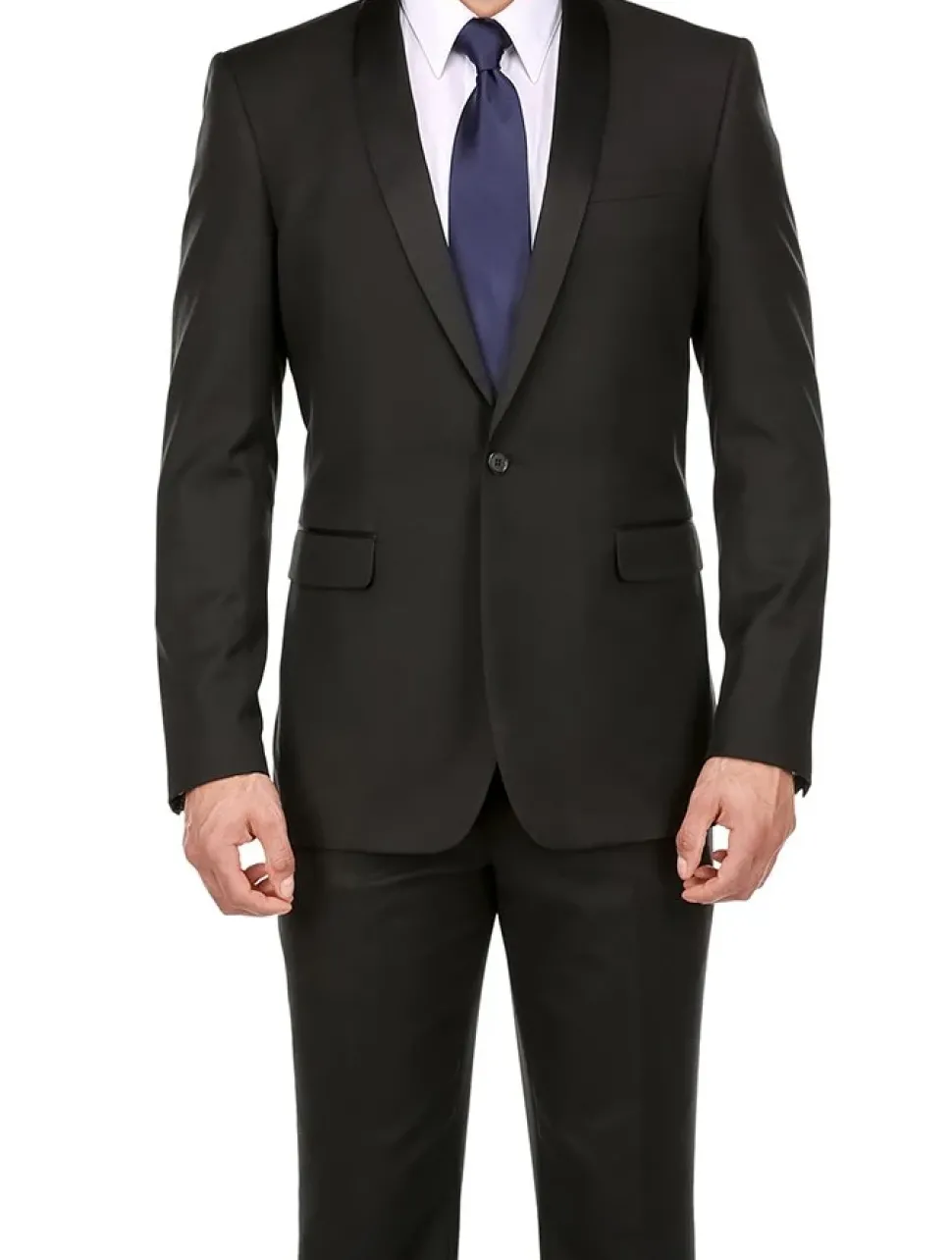 Black 2 Piece Tuxedo Shawl Lapel Slim Fit