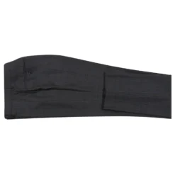 Black Regular Fit Wool Blend Windowpane 2 Piece Suit