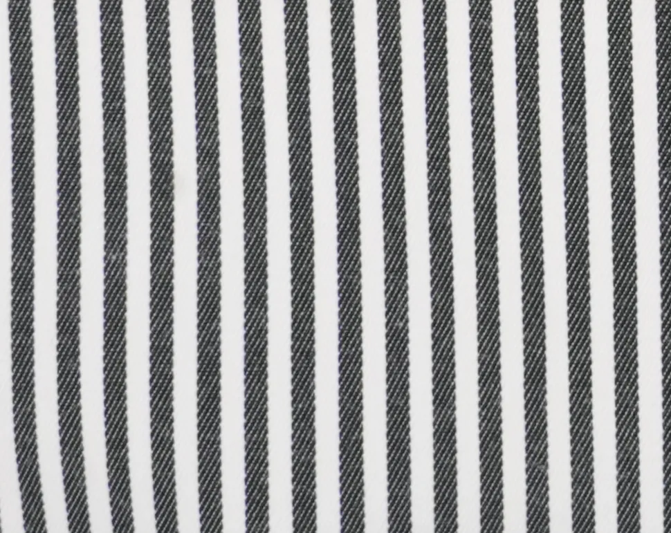 Black White Bold Stripe French Cuff Dress Shirt with Tie, Cuff Links and Pocket Square