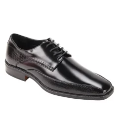 Black Embossed Bike Toe Dress Shoes