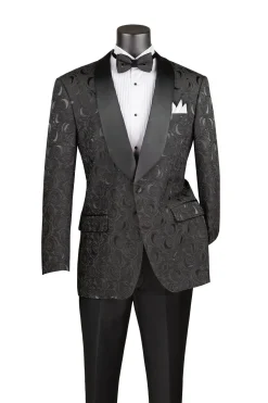 Black Regular Fit Blazer Shawl Lapel