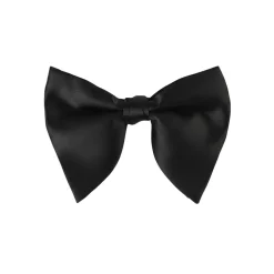 Black Satin Butterfly Bow Tie