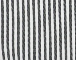 Black White Bold Stripe French Cuff Dress Shirt with Tie, Cuff Links and Pocket Square