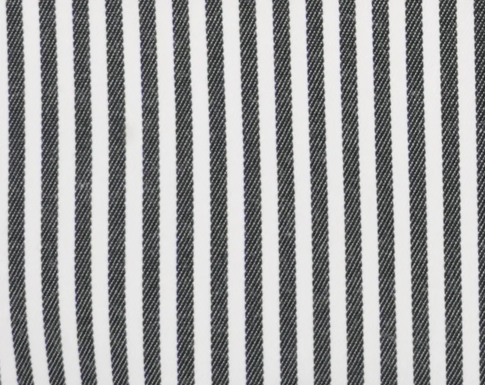 Black White Bold Stripe French Cuff Dress Shirt with Tie, Cuff Links and Pocket Square