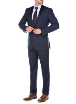 Blue 2 Piece Tuxedo Shawl Lapel Slim Fit