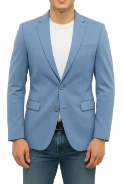 Blue Slim Fit 2-Button Jacket