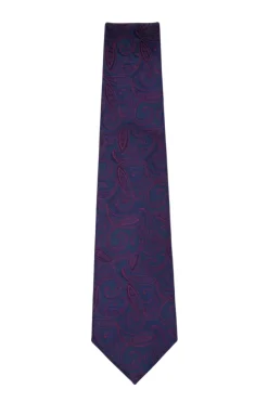 Blue Paisley Print Tie