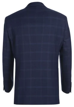 Blue Regular Fit 2 Piece Windowpane Suit