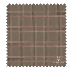 Brown Modern Fit Double Breasted Glen Plaid Peak Lapel 2 Piece Suit