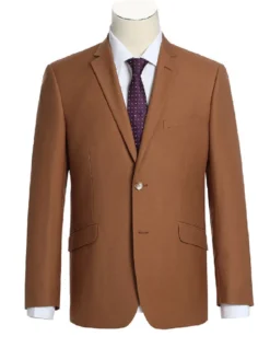 Brown 2-Piece Single Breasted Notch Lapel Slim Fit Dress Suit
