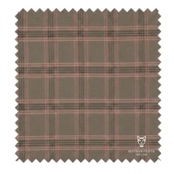 Brown Modern Fit Double Breasted Glen Plaid Peak Lapel 2 Piece Suit