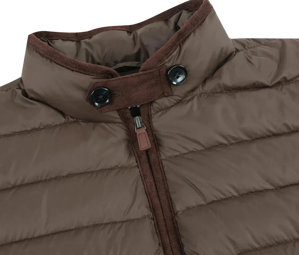 Brown Regular Classic Fit Goose Down Vest
