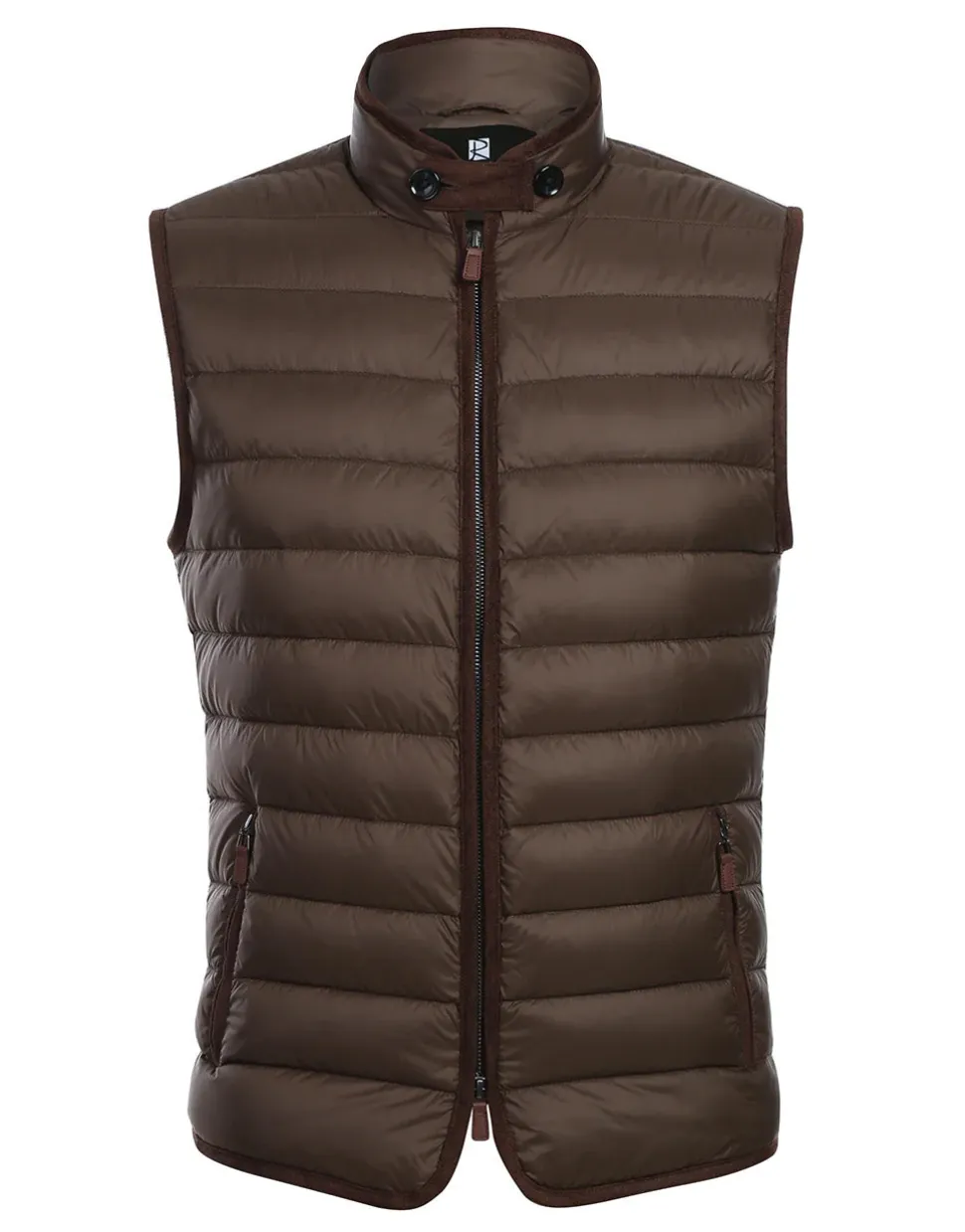 Brown Regular Classic Fit Goose Down Vest