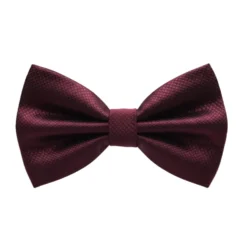 Burgundy Textured Bow Tie