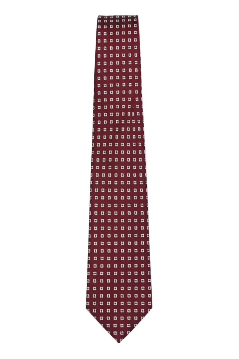 Burgundy Floral Print Tie