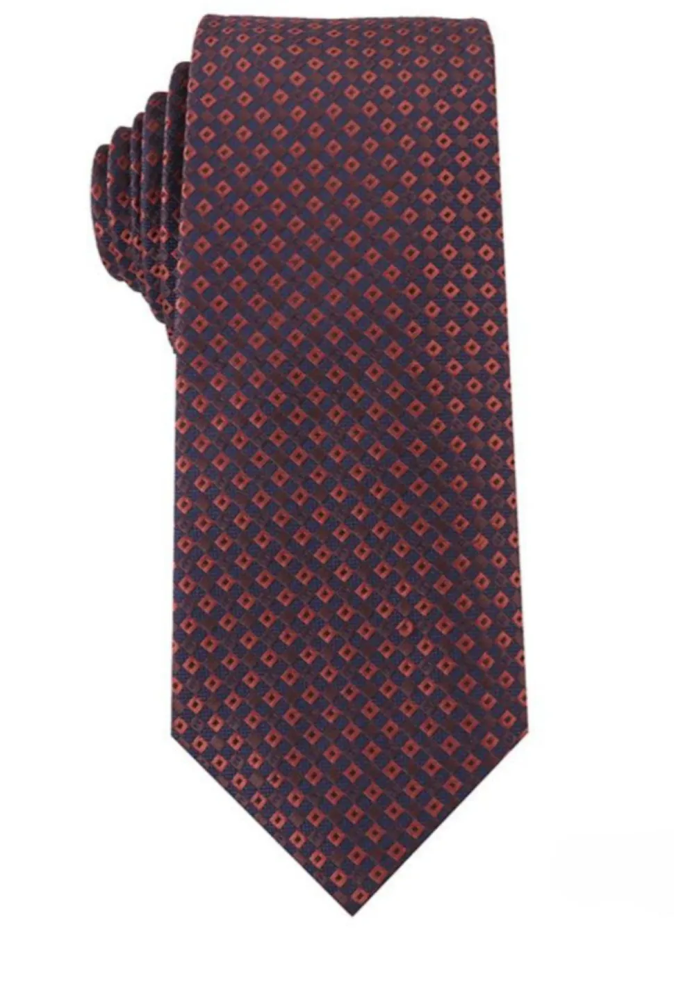 Burgundy Geometric Design Tie