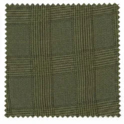Catania Collection - Modern Fit Windowpane Suit 2 Piece in Olive