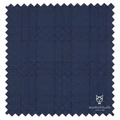 Catania Collection - Modern Fit Windowpane Suit 2 Piece in Blue