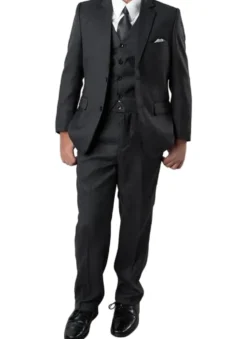 Classic Boy Suit 5 Piece Set Gray