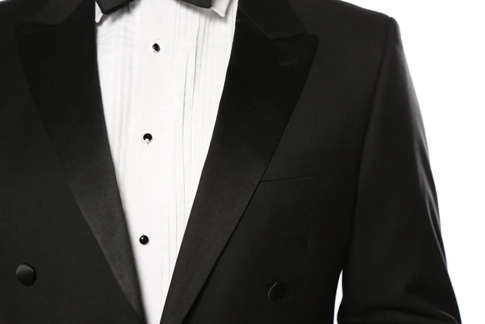 Classic Full Dress Tuxedo Tails 2 Piece Regular Fit In Black