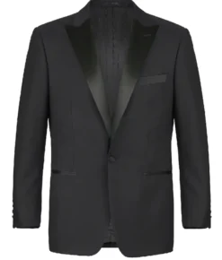 Classic Regular Fit 2 Piece Black Dress Tuxedo Peak Lapel