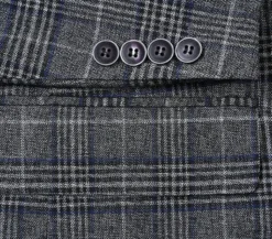 Classic Regular Fit Blazer Windowpane Pattern in Gray