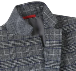 Classic Regular Fit Blazer Windowpane Pattern in Gray