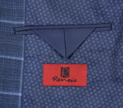Classic Regular Fit Blazer Windowpane Pattern in Blue