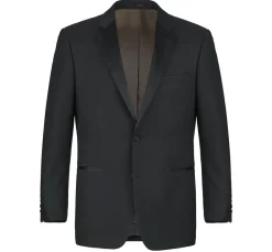Classic Black Regular Fit 100% Wool Tuxedo Suit